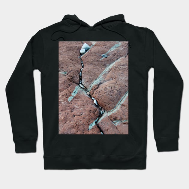 Rock and Pebble Abstract Hoodie by AlexaZari